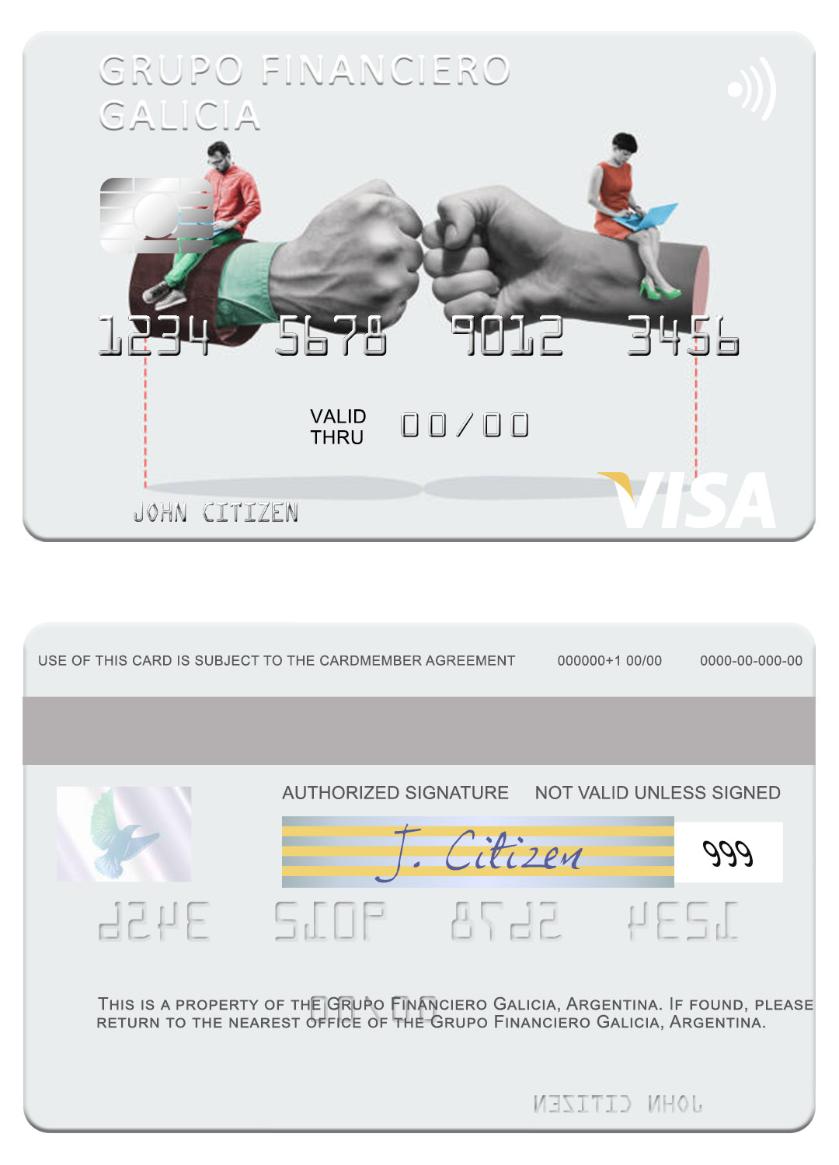 Argentina Grupo Financiero Galicia visa card